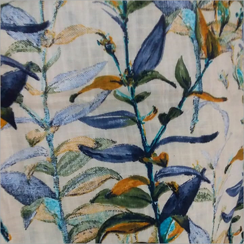 Cotton Leaf Printed Fabric
