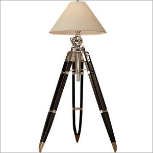 Wooden Tripod Floor Lamp
