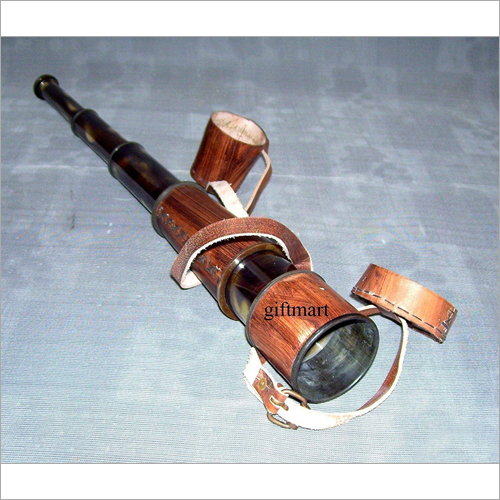 Leather Grip Brass Telescope