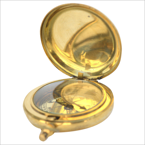 Push Button Brass Compass