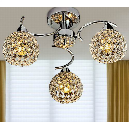Ceiling Light Chandeliers with 3 Ball - Metal Crystal, 15x15x15 cm, E14 Bulbs | Elegant Design, Bright Illumination, Easy Installation