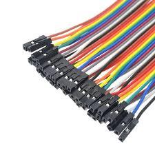 10CM Breadboard Jumper 2.54MM 1P-1P Cable 40 Pcs - Rated Voltage: 5V, Supply Voltage: 7-12V | Durable, Reusable, Flexible Female to Female Connection