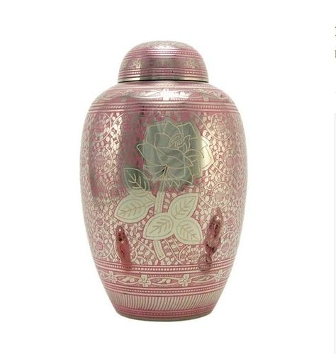 PINK ROSE CREMATION URN- NEW