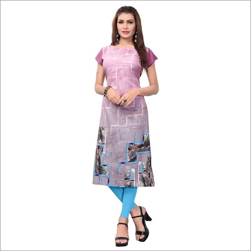 Women's Printed Crepe Kurtis