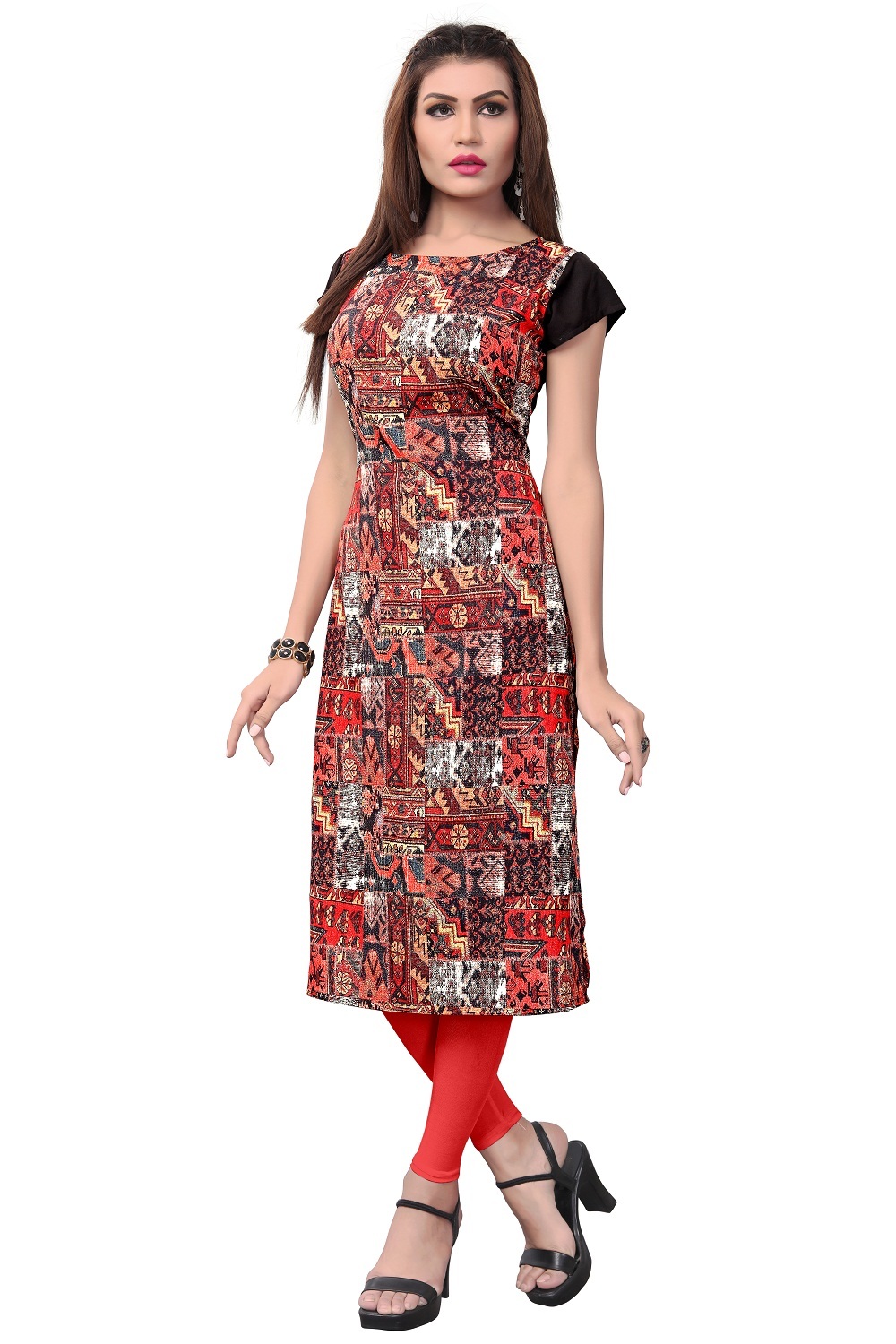 Women's Printed Crepe Kurtis