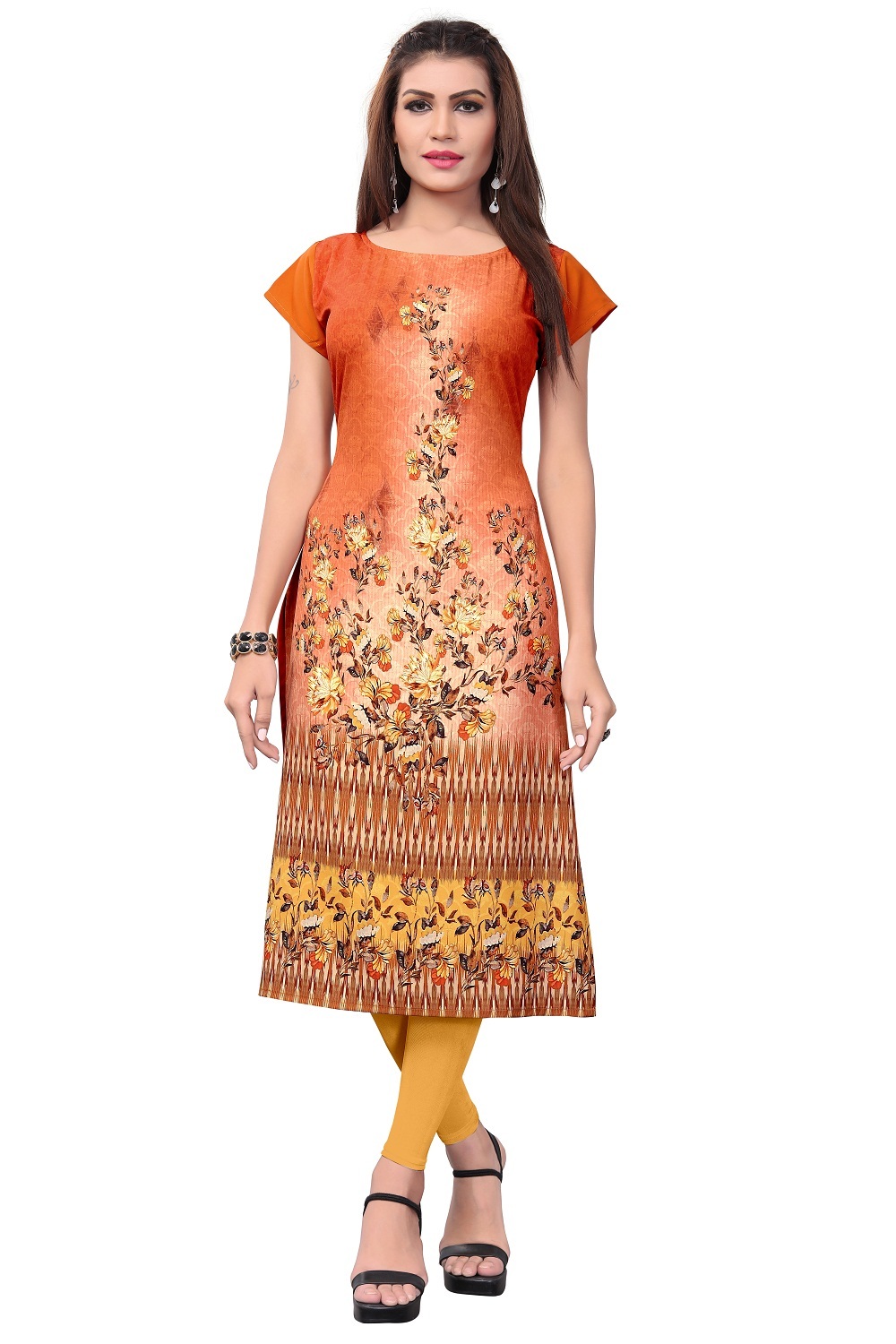 Women's Printed Crepe Kurtis