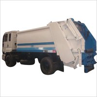 Garbage Compactor Truck - Color: White And Blue