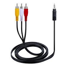 1.5 Meter Male 3.5mm to 3-RCA AV Cable - Rated Voltage 5V, Supply Voltage 7-12V | Ideal for Connecting Camcorders, TVs, and Audio Devices