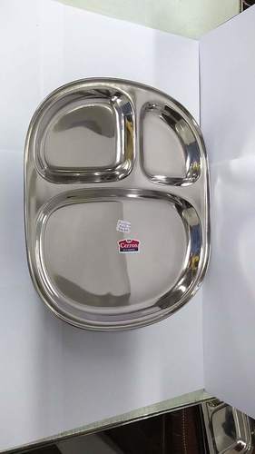 Utensil Sets Ss Three Compartment Plate