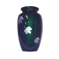 GREEN MOTHER OF PEARL BUTTERFLY CREMATION URN-NEW