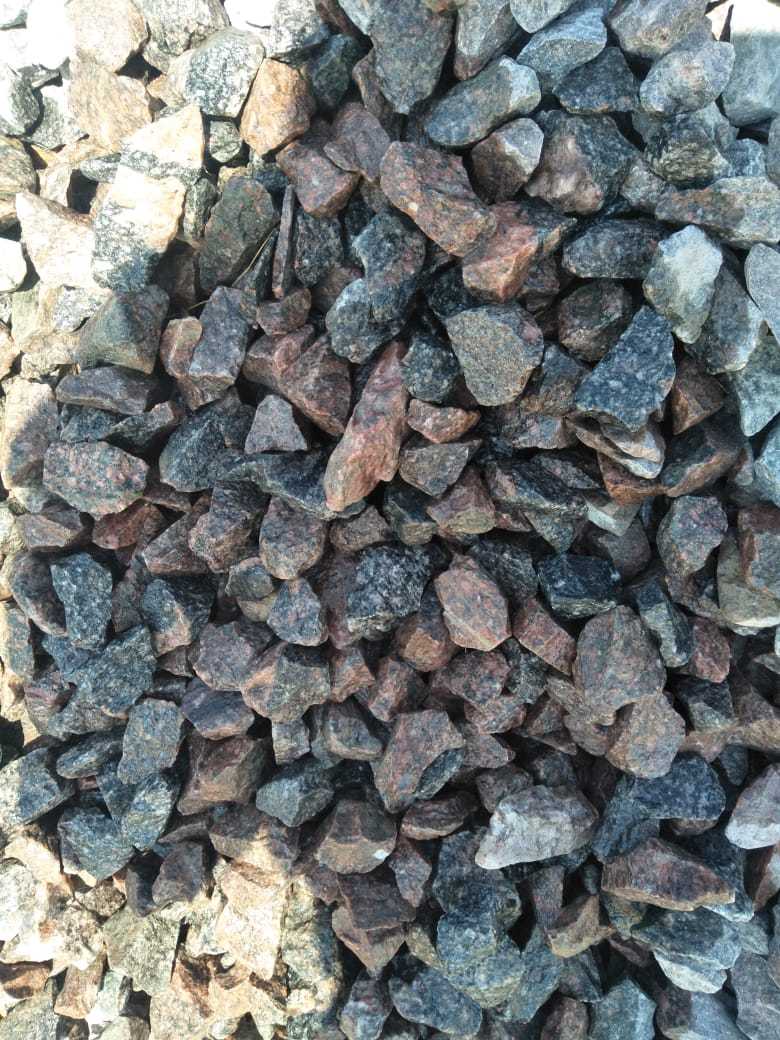 Supplier of Grey Crushed Granite Recycled Aggregate granite lumps  granite hard stone chips