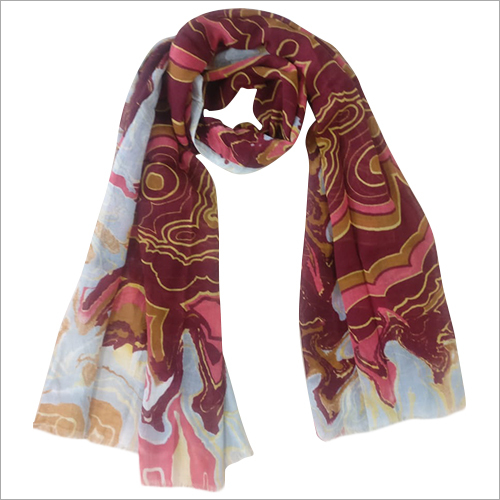 Multicolor Printed Wool Scarves