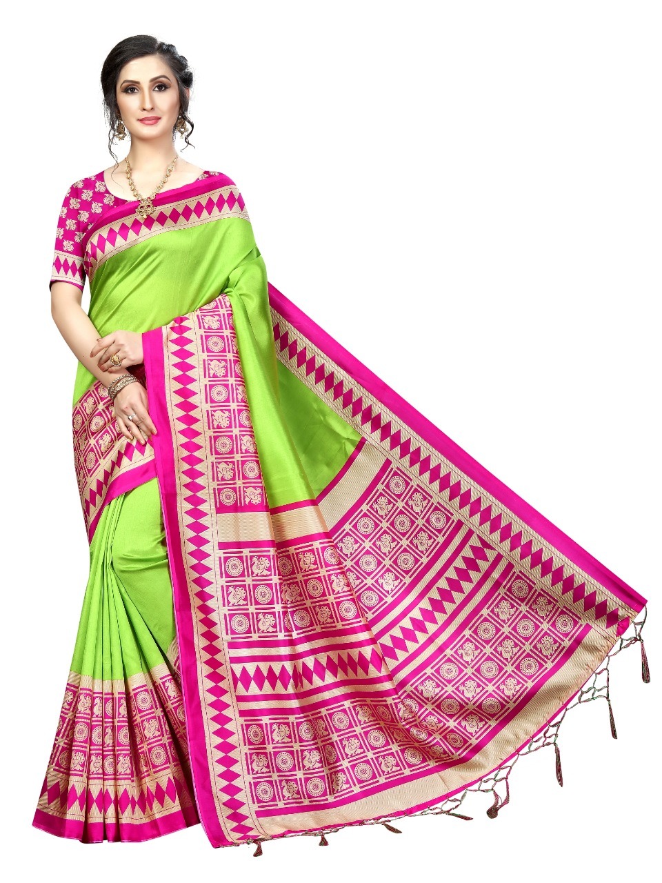 New Fancy Banarasi Art Silk Sarees (Jhalar)