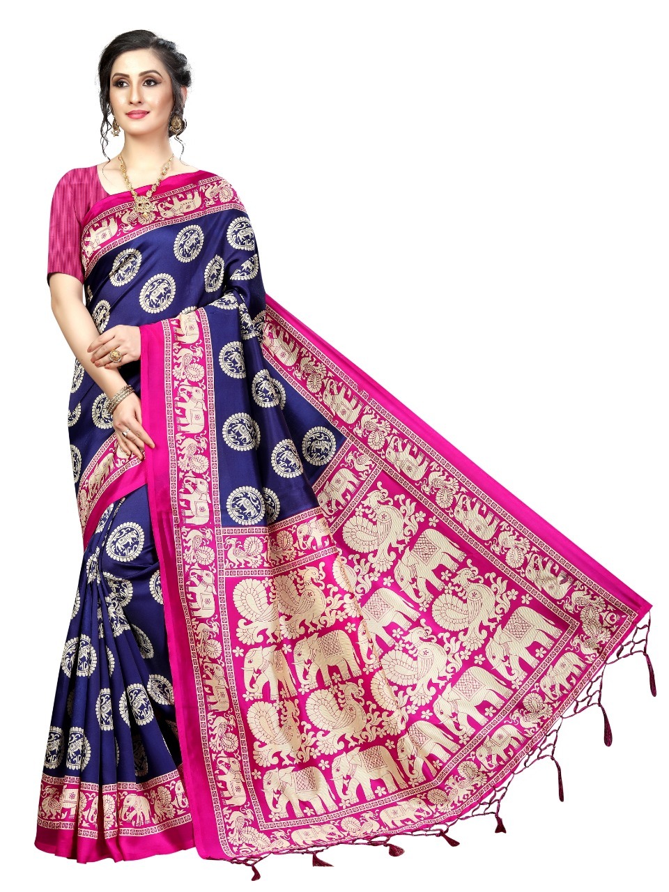 Beautiful Banarasi Art Silk Saree (Jhalar)