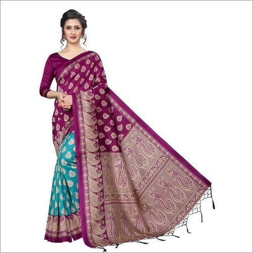 Banarasi Art Silk Saree with Jhalar