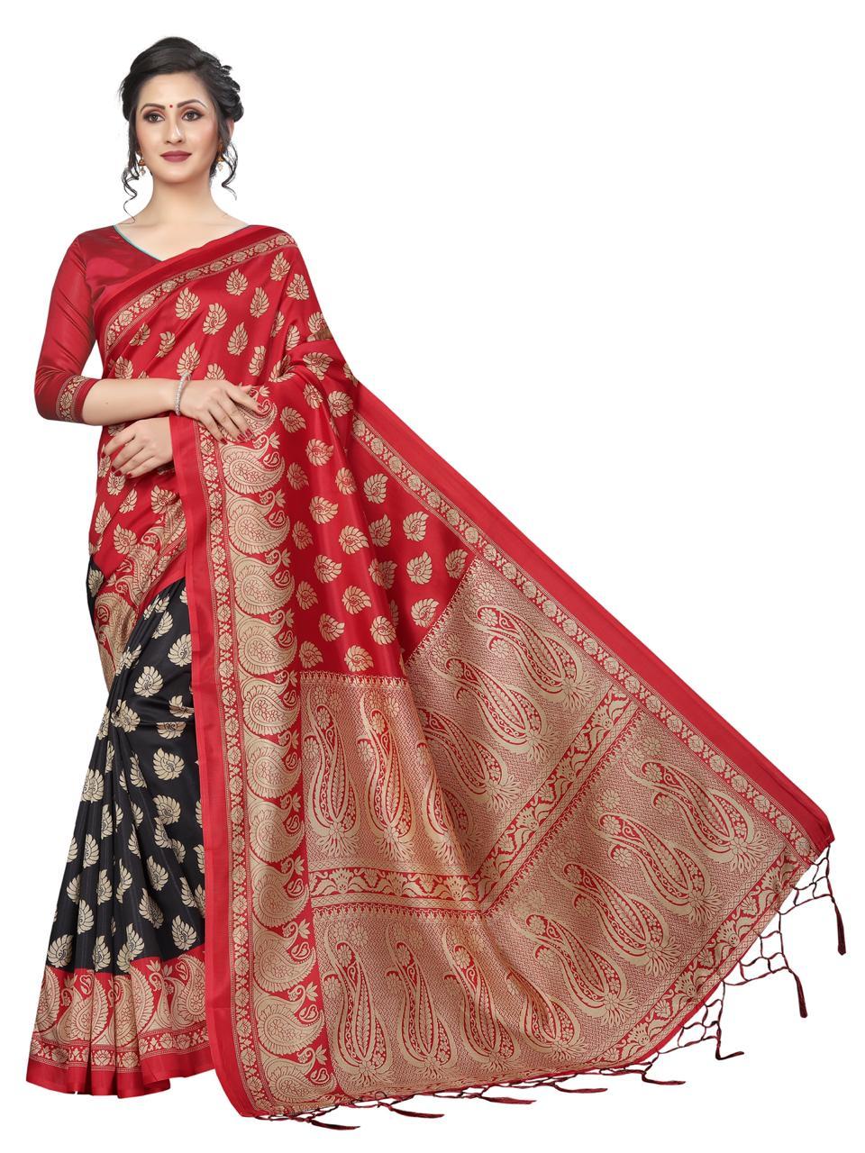 Banarasi Art Silk Saree with Jhalar