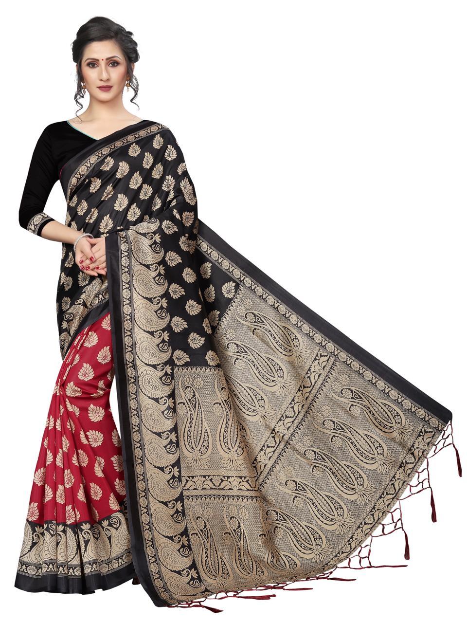 Banarasi Art Silk Saree with Jhalar
