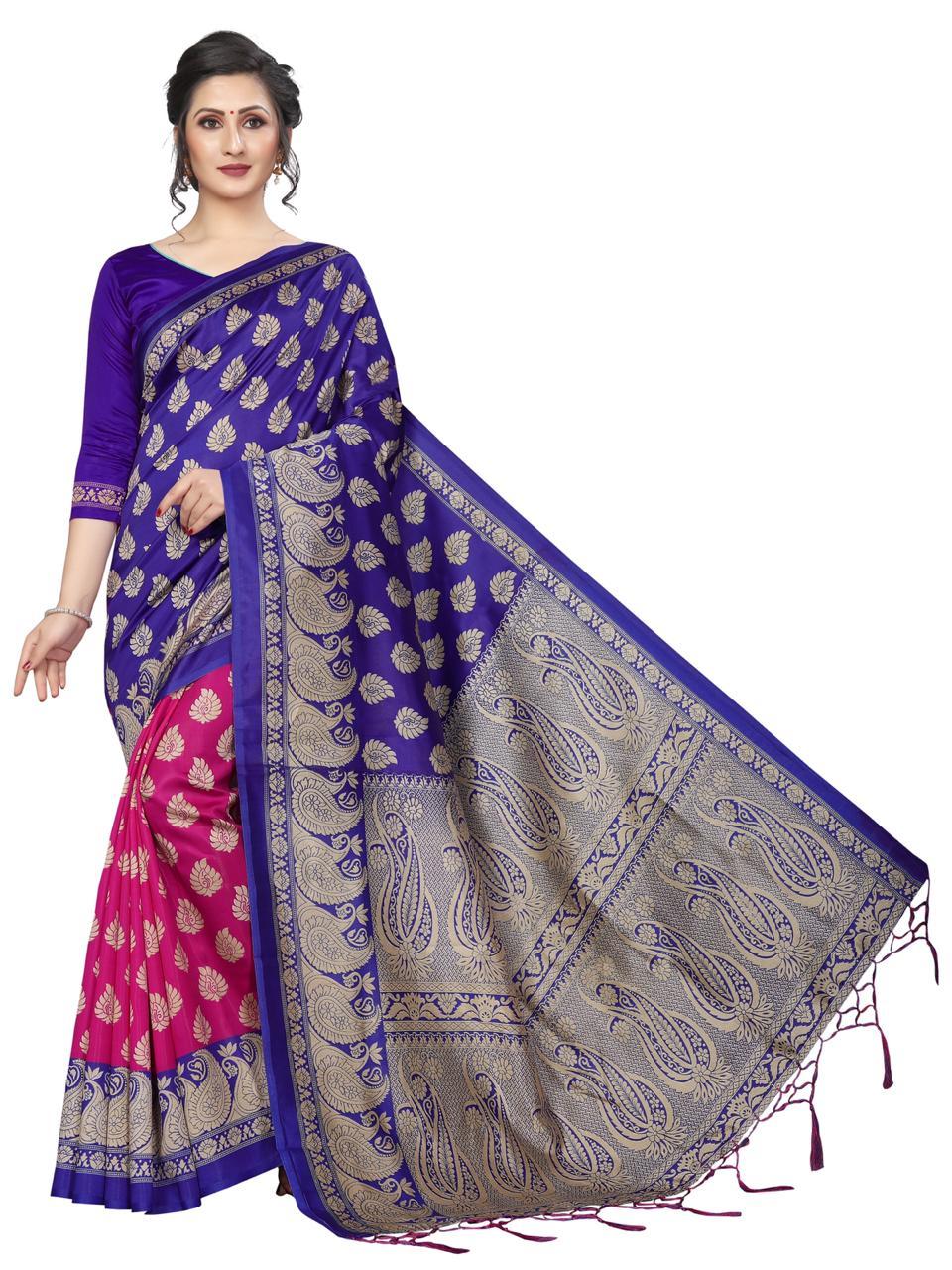 Banarasi Art Silk Saree with Jhalar