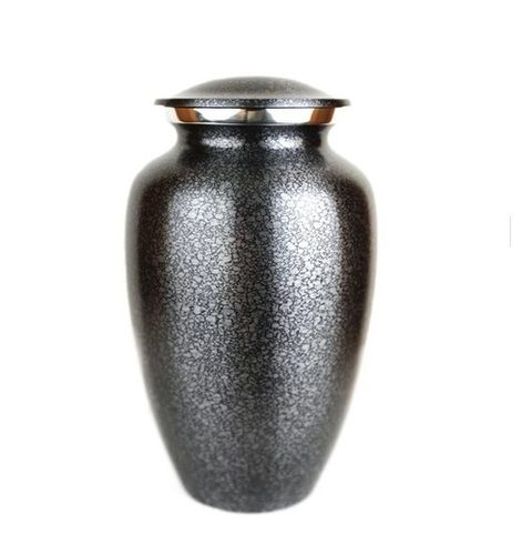 SPECKED STEEL GRAY ADULT CREMATION URN- NEW