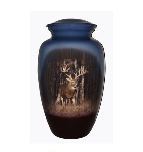 Black Trophy Buck Cremation Urn- New