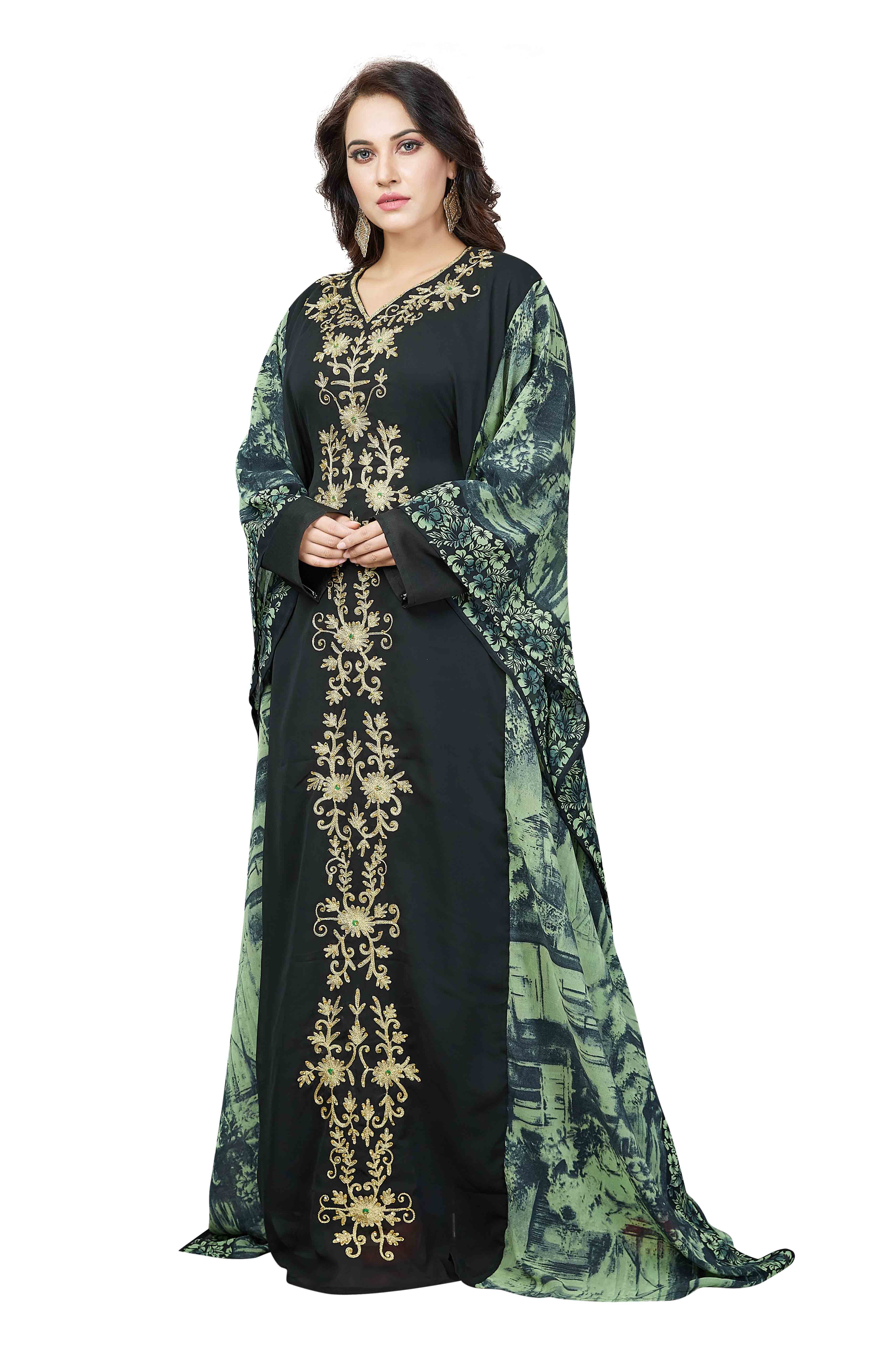 Heavy emroidered farasha dubai fancy kaftan