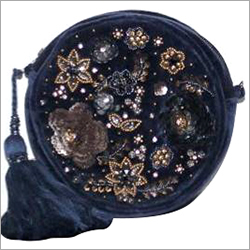 Embellished Round Clutch Bag