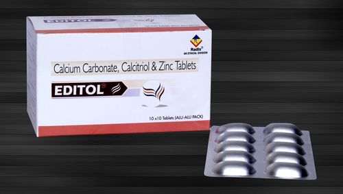 Calcium Carbonate 500 mg, Calcitriol 0.25 mcg & Zinc 7.5 mg