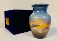 DOLPHINS AT PLAY CREMATION URN- NEW