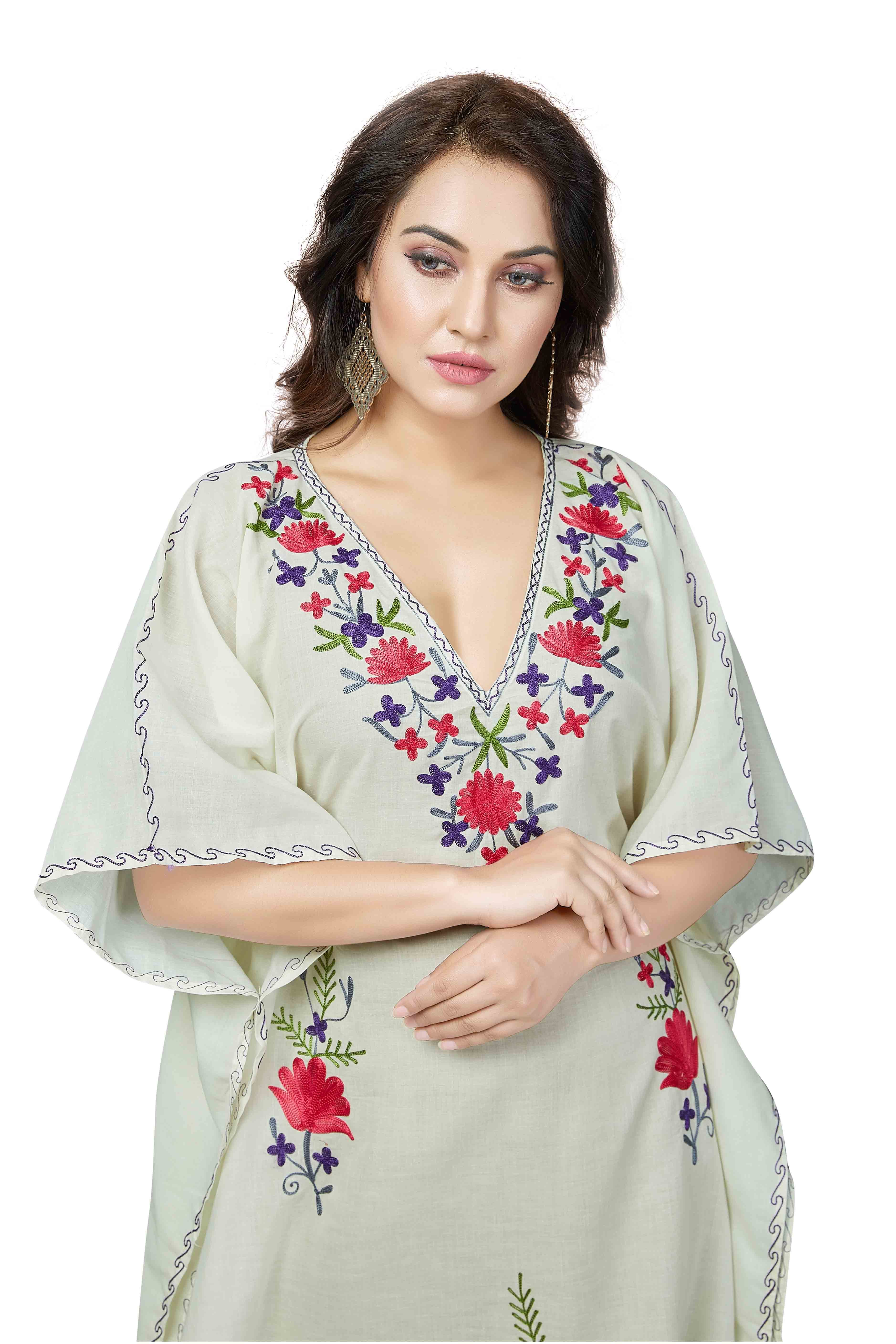Evening wear cotton farasha kaftan