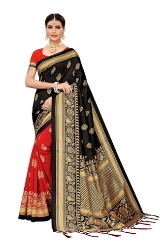 Banarasi Art Silk Saree with Jhalar (tessals)