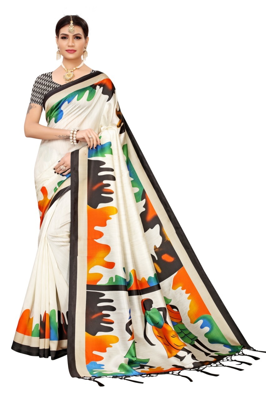 Royal Classic Banarasi Art Silk Saree with Jhalar (tessals)