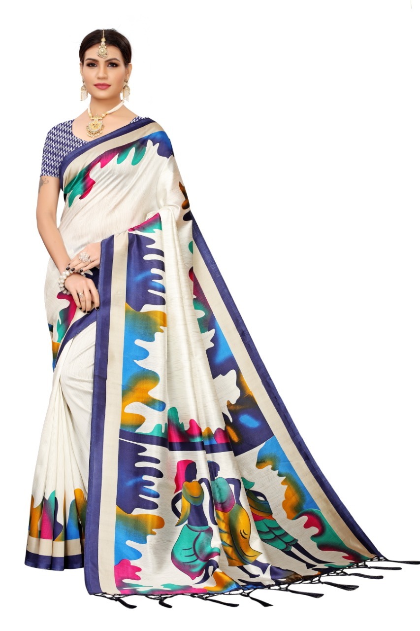 Royal Classic Banarasi Art Silk Saree with Jhalar (tessals)