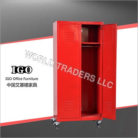 Machine Made Mobile Steel Clothes Wardrobe
