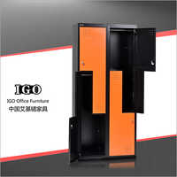 Z Shape Steel Wardrobe - Super Cold Rolled Steel, 1800x800x450 Mm, Ral Or Pantone Color Options | Durable Electrostatic Epoxy Powder Finish, Z-shape Design, Easy To Clean And Install, Multiple Lock Options Available