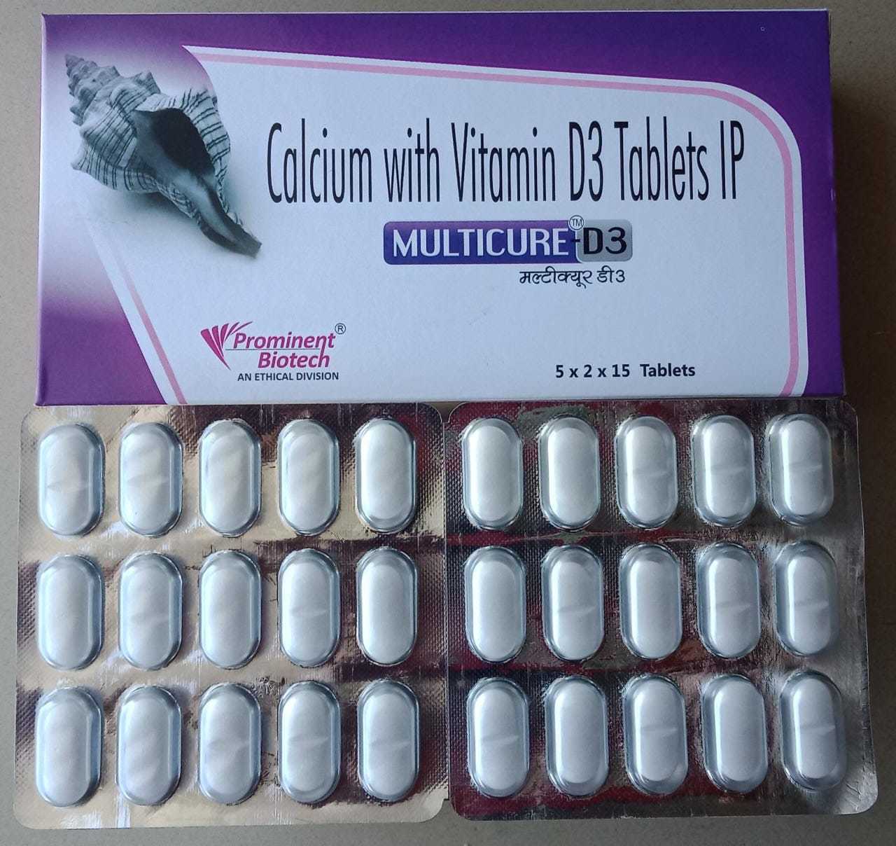 Calcium Carbonate 1250 Mg Eq. to Elemental Calcium 500 Mg & Vitamin D3 ...