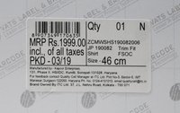 Commercial Barcode Sticker