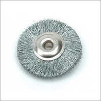 Wire Circular Wheel Brush - Stainless Steel Wire & Mild Steel Wire, 24 Inch Diameter, Gray-silver Color, Industrial Use, Center Hole Attachment