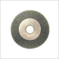 Thin Crimped Wire Wheel Brush - Carbon Steel Bristles Under 5 Inches | Green-silver Customizable Industrial Cleaning Tool