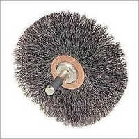 Wide Crimped Wire Wheel Brush - Stainless Wire, Mild Steel Wire , Circular Brush Shape, Gray-silver Color, Customized Size For Industrial & Commercial Cleaning