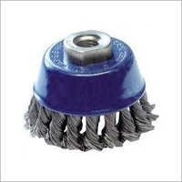Knotted Cup Twist Brush - Color: Blue/silver