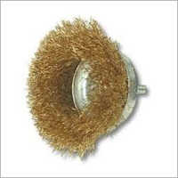 Cup Brush - Stainless Steel & Mild Steel Wire | Customizable Size, Brown-silver Color, Ideal For Industrial Cleaning & Surface Preparation