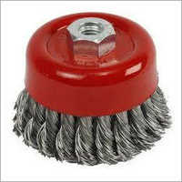 Twisted In Wire Brush - Stainless & Mild Steel Wire | Gray-red, Custom Size, Ideal For Industrial Cleaning