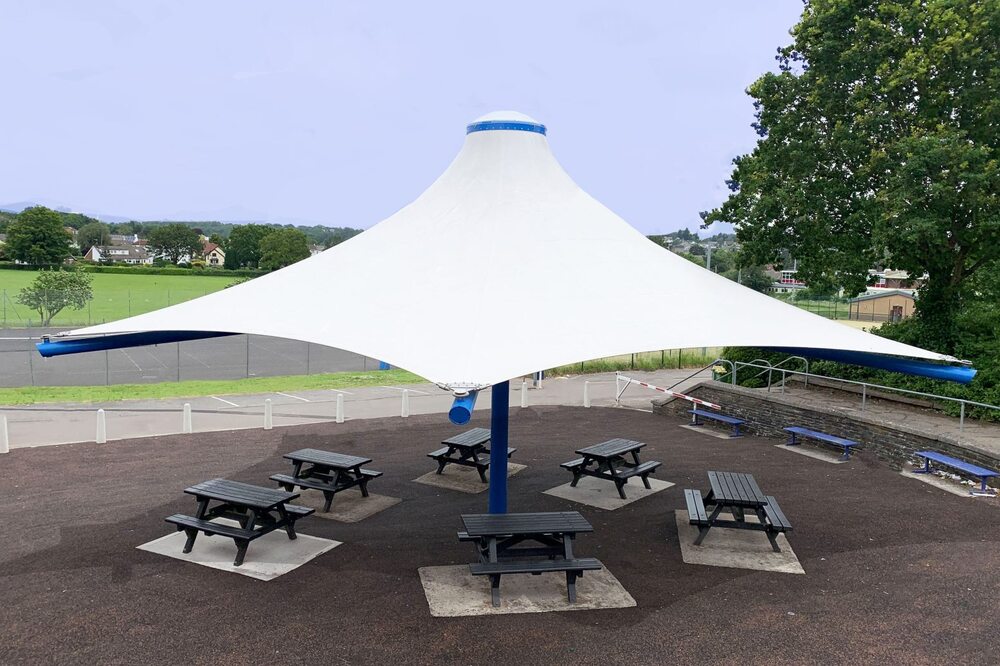 Yellow Tensile Structure Canopy