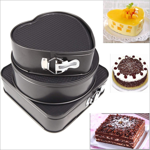 3 Pcs Cake Mould Heart Square & Round