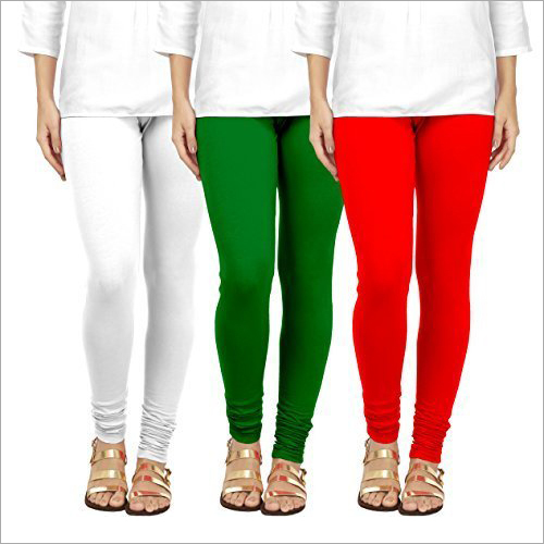 Green Ladies Cotton Leggings