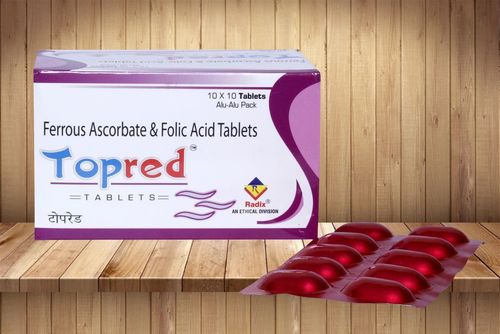 Ferrous Ascorbate 100 mg & Folic Acid 1.5 mg Tablet