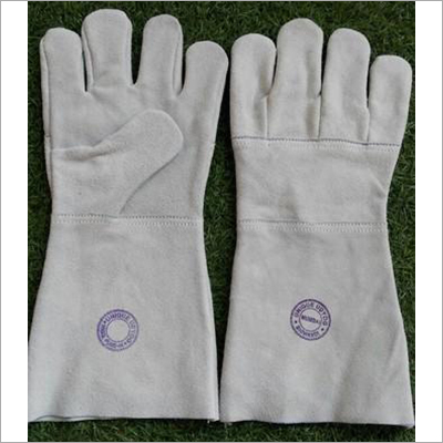 Off White Industrial Leather Hand Gloves