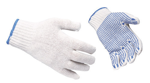 polka dotted gloves