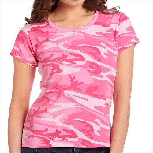 Pink Ladies Round Neck T-Shirt