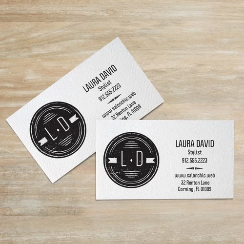 Textured visiting card